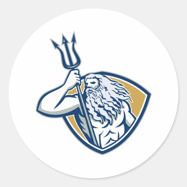 Adesivo Retorno de blindagem de Poseidon do Netuno (Frente)