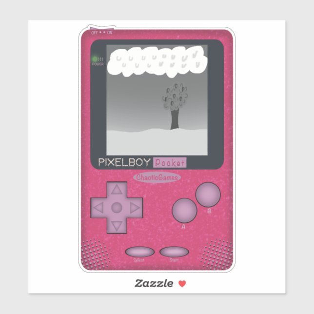 Adesivo Retorno dos 90 - Console de jogo PixelBoyPocket (Folha)