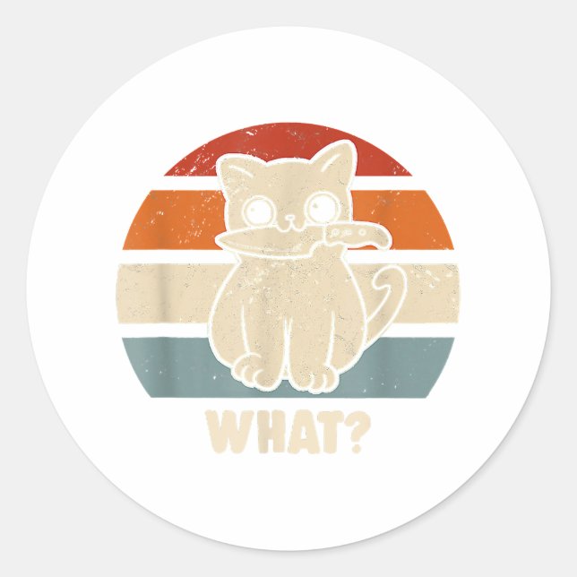 Adesivo Retrai O Que A Faca De Gato Significa Que O Gatinh (Frente)