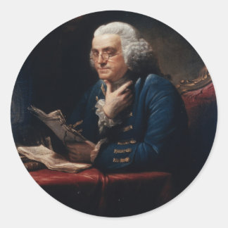 Adesivo Retrato aproximado, Benjamin Franklin Pai Fundador