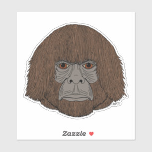 Adesivo Retrato Bigfoot 2 (Tipo Humano)