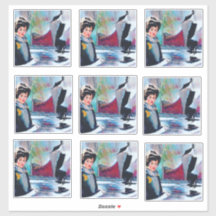 Retrato da Mulher Vintage com fundo de Abstrato