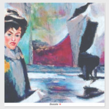 Retrato da Mulher Vintage com fundo de Abstrato