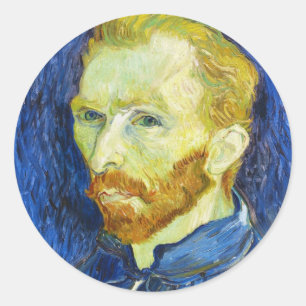 Adesivo Retrato de auto com Pallette Vincent van Gogh
