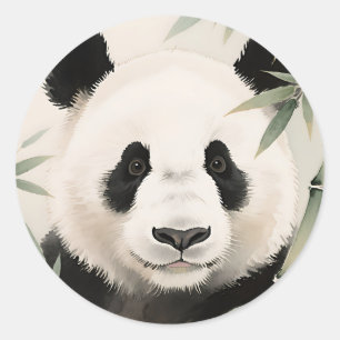 Adesivo Retrato de Bambu do Panda Gigante