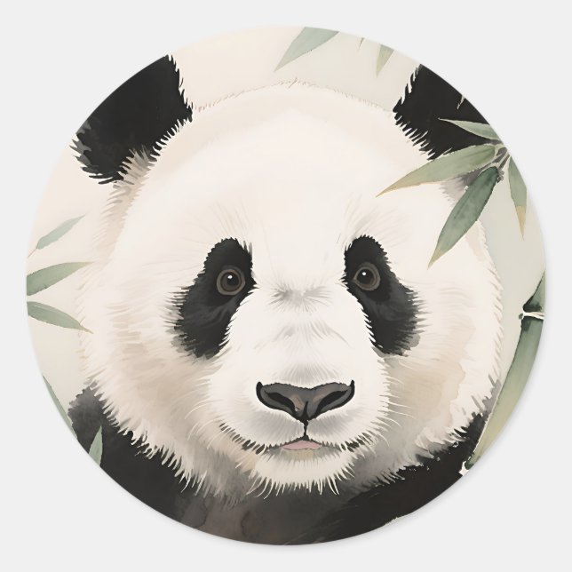 Adesivo Retrato de Bambu do Panda Gigante (Frente)