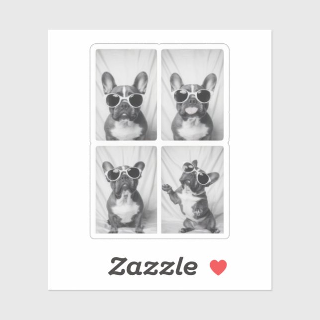 Adesivo Retrato de Bulldog Francês (Folha)