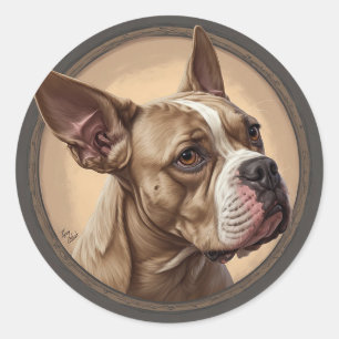 Adesivo Retrato de Cachorro Arte Abstrata