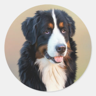 Adesivo Retrato de Cachorro da Montanha Bernese