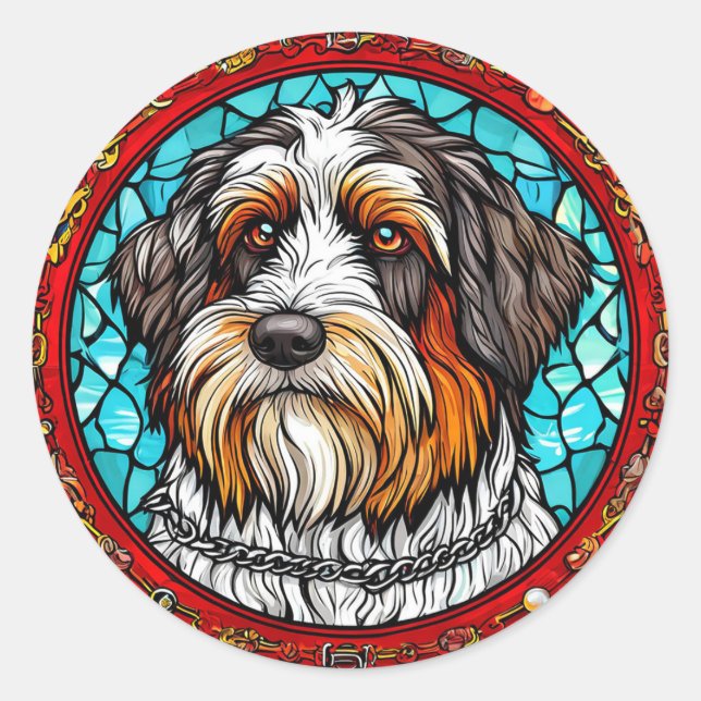 Adesivo Retrato de cachorro fofo (Frente)