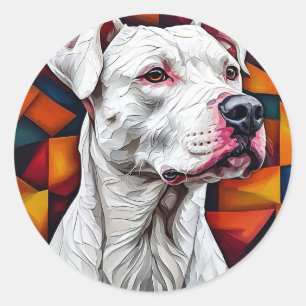 Adesivo retrato de cachorro fofo