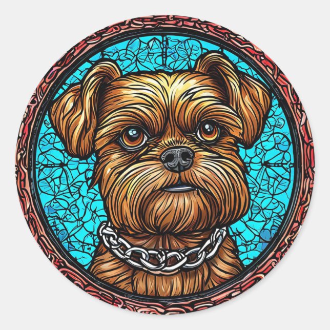 Adesivo Retrato de cachorro fofo (Frente)