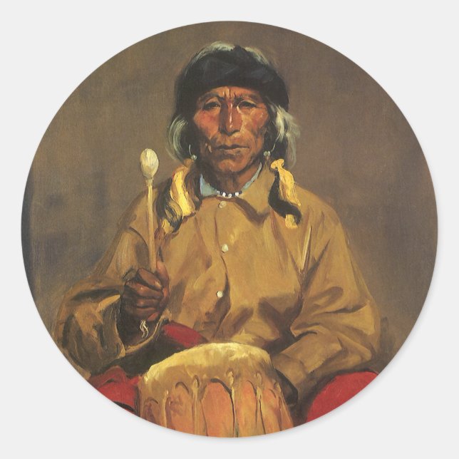 Adesivo Retrato de Dieguito Roybal por Robert Henri (Frente)