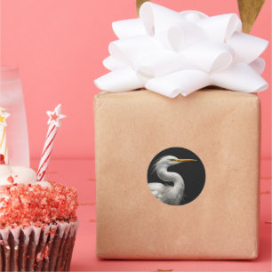 Adesivo Retrato de Egrete Branco do excelente II