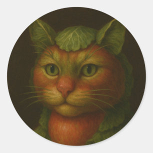 Adesivo Retrato de Gato Renascentista