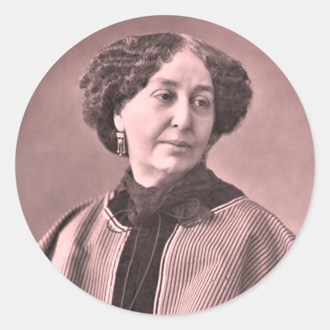 Adesivo Retrato de George Sand por Nadar (Frente)