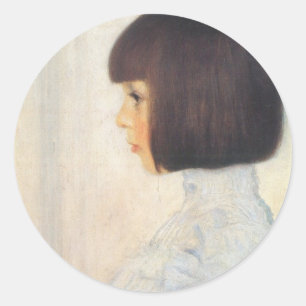 Adesivo Retrato de Gustavo Klimt de Helene Klimt