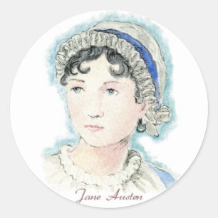 Adesivo Retrato de Jane Austen por Alice Flynn