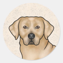 Adesivo Retrato de Labrador Retriever Amarelo Cachorro Lab