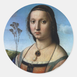 Adesivo Retrato de Maddalena Doni por Raphael Sanzio