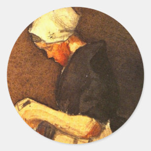 Adesivo Retrato de Mulher de Scheveningen por Vincent van 