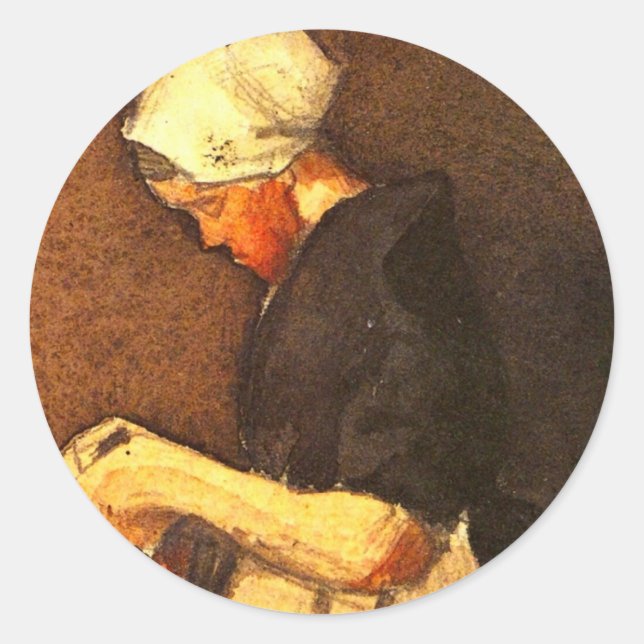 Adesivo Retrato de Mulher de Scheveningen por Vincent van  (Frente)
