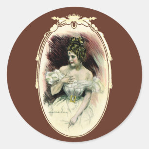 Adesivo Retrato de Noiva Antiga, Christy Girl Vintage
