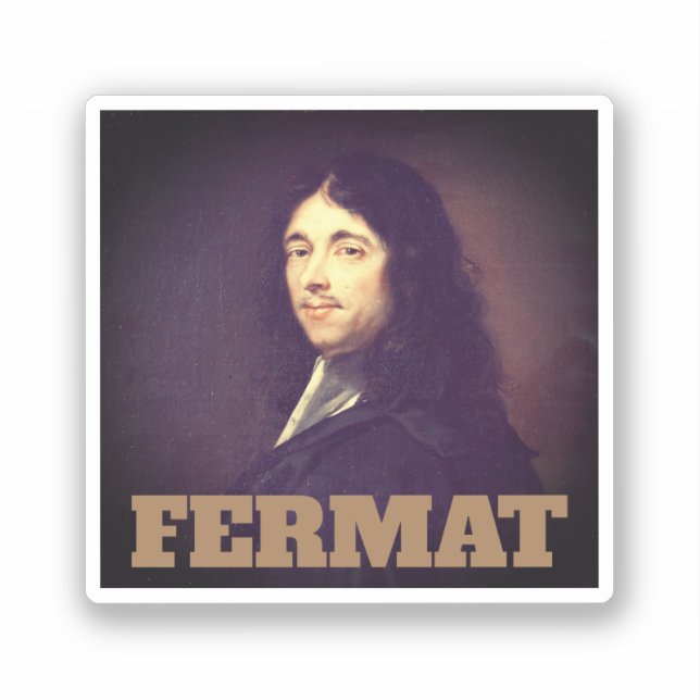 Adesivo Retrato de Pierre de Fermat (Frente)