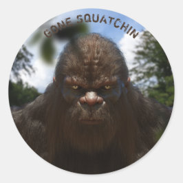 ADESIVO RETRATO DE SASQUATCH DE PÉ GRANDE