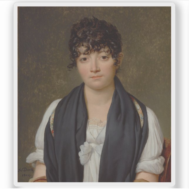 Adesivo Retrato de Suzanne Le Peletier de Santo-Fargeau (Frente)