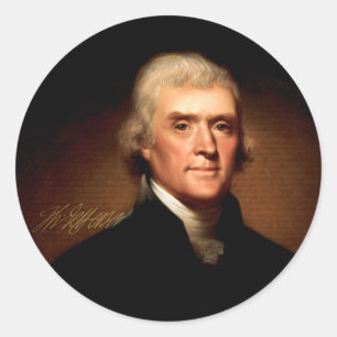 Adesivo Retrato de Thomas Jefferson