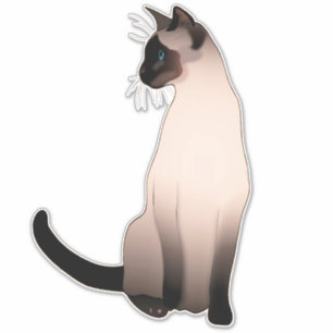 Adesivo Retrato de um gato Siamese do ponto do selo