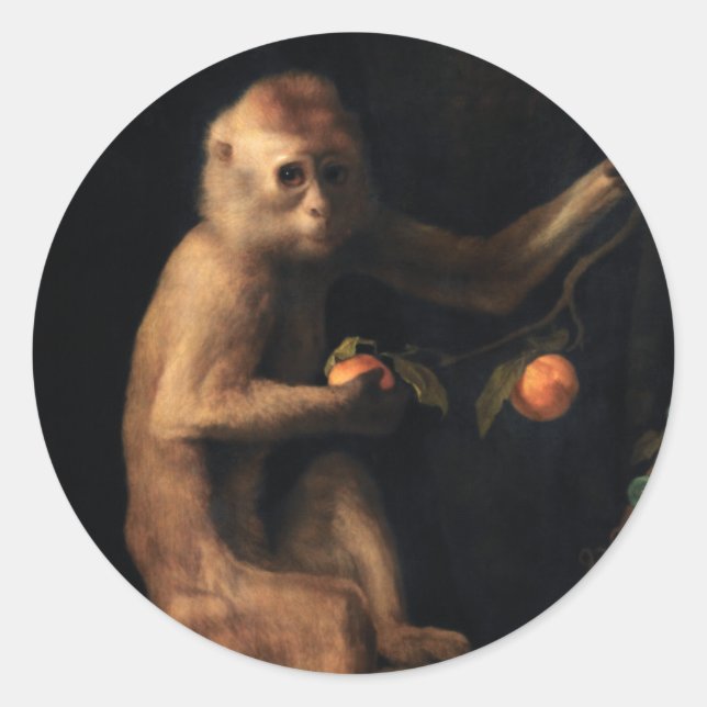 Adesivo Retrato de um macaco (Frente)