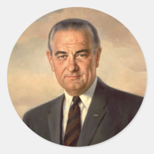 Adesivo Retrato do oficial de Lyndon Johnson