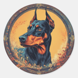 Adesivo Retrato Doberman Real