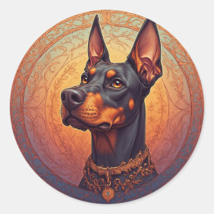 Adesivo Retrato Doberman Real