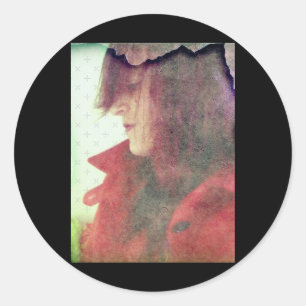 Adesivo Retrato Fotográfico Filtrado Da Mulher No Perfil S