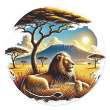 Retrato majestoso do leão africano Dourado