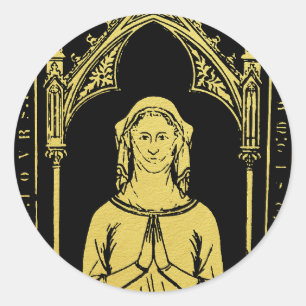 Adesivo Retrato medieval inglês 1300 Lady Joan Cobham