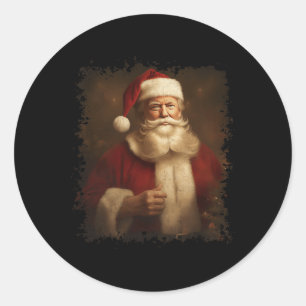 Adesivo Retrato Natal Engraçado Trump Papai Noel Vintage X