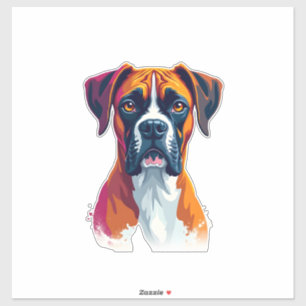 Adesivo Retrato Vintage de Boxer Color Splash Pop Art Il