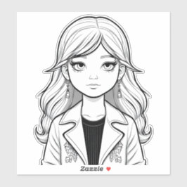 Adesivo Retrato Whimsical de um Jovem Sonhador