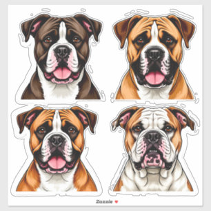 Adesivo Retratos de Cães Arte Detalhada de Várias Raças