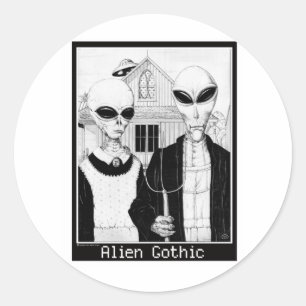 Adesivo Retratos góticos, estrangeiros americanos, aliens