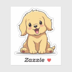 Adesivo Retriever de Ouro de fofinho, Anime Charm, Pequeno