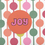 Adesivo Retro 1970s Lettering Joy Christmas Orange, cor-de<br><div class="desc">Este adesivo redondo apresenta a mensagem "JOY" soletrada em letras cor-de-rosa no estilo retrô contra o fundo laranja. Estes autocolantes são perfeitos para decorar presentes de Natal ou usar como selos de envelopes nos cartões de Natal.</div>