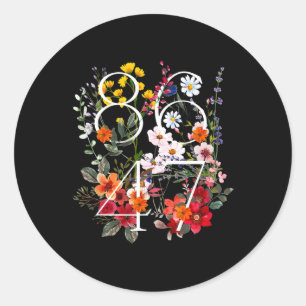 Adesivo Retro 8647 Anti-Trump Floral Política Liberal