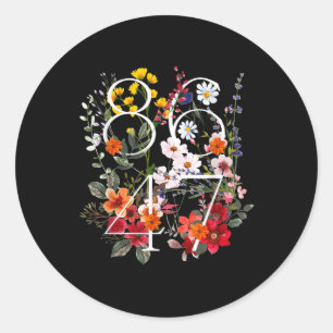 Adesivo Retro 8647 Anti-Trump Floral Política Liberal