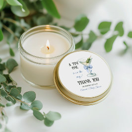 Adesivo Retro A Tini One Martini Blue Bow Boy Baby Shower