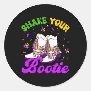 Adesivo Retro Agita Seu Bootie Mardi Gras Engraçados Prese